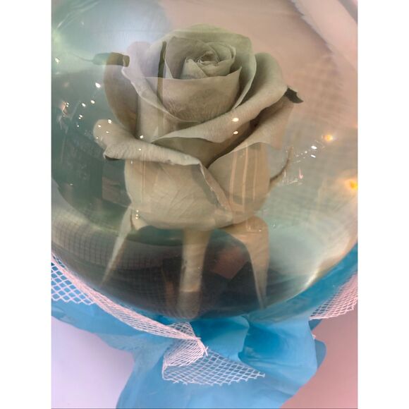 Forever Blue Rose In Glass Water Dome Globe - Picture 6 of 9